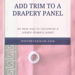An easy way to add trim without a needle and thread