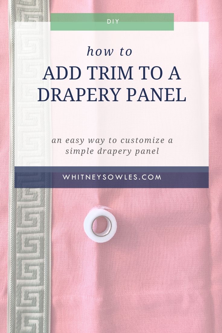 How to Add Trim to Drapery Panels