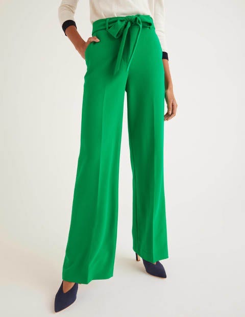 Emerald Green Hamstead Wide Leg pants from Boden