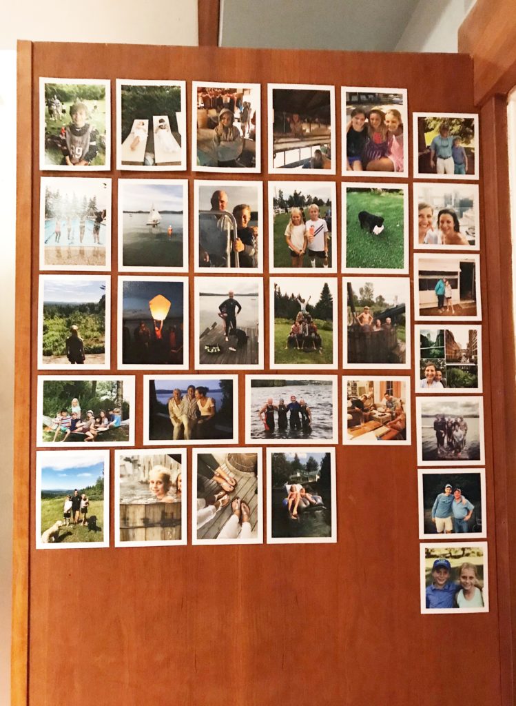 My picture wall using prints from the app Timeshel