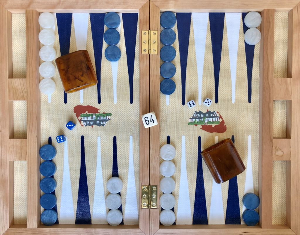 Handpainted Backgammon Set by Nine Fair