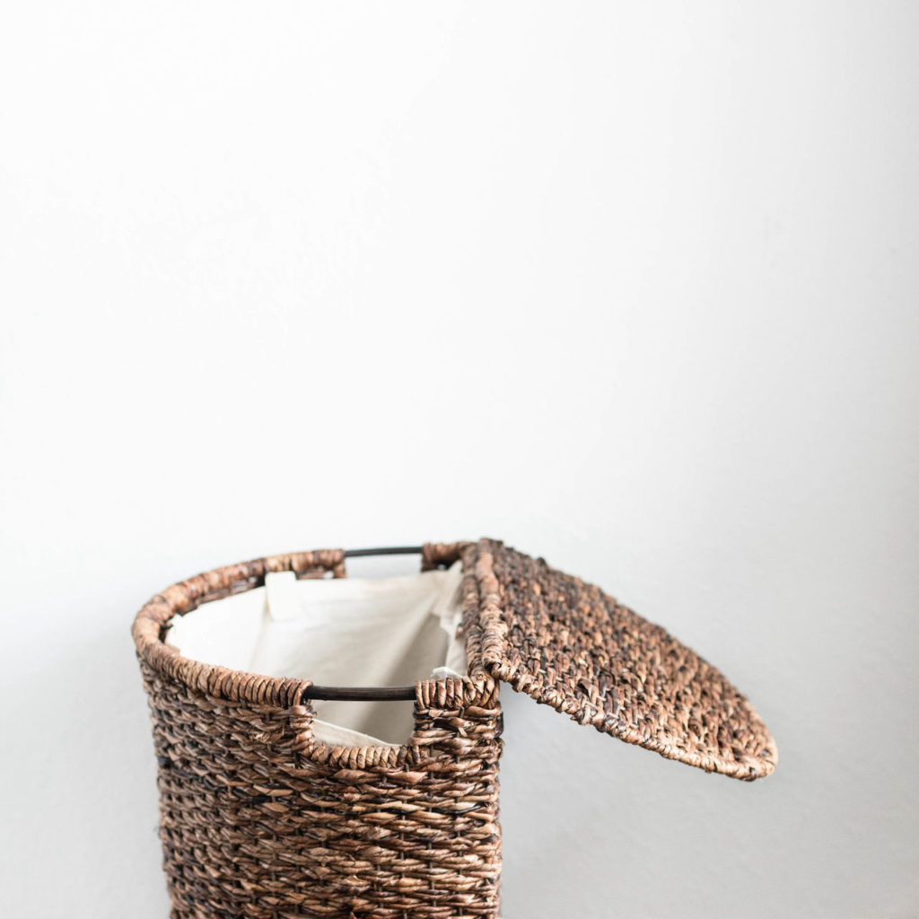 a natural laundry basket
